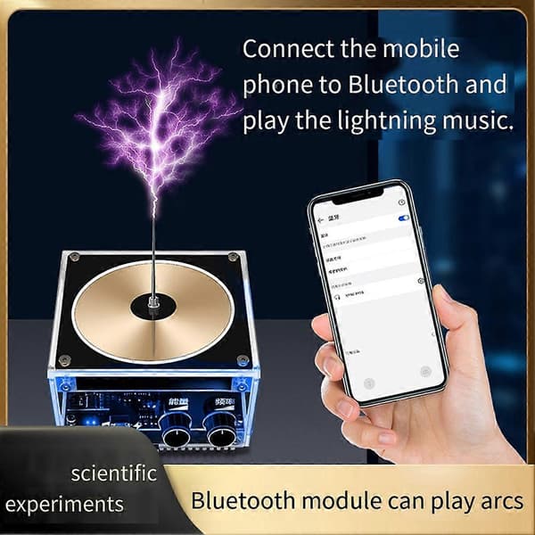 Til Tesla Coil Tesla Musik Trådløs Belysning Trådløs Belysning Højttaler Berørbar Bluetooth AUX Audio Input til Børn