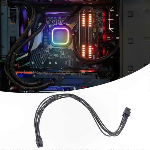 PCIe 6-ben til Mini 6-ben strømadapterkabel, forlængerkonverter til GPU-grafikkort, understøttelse af flere farver 35cm