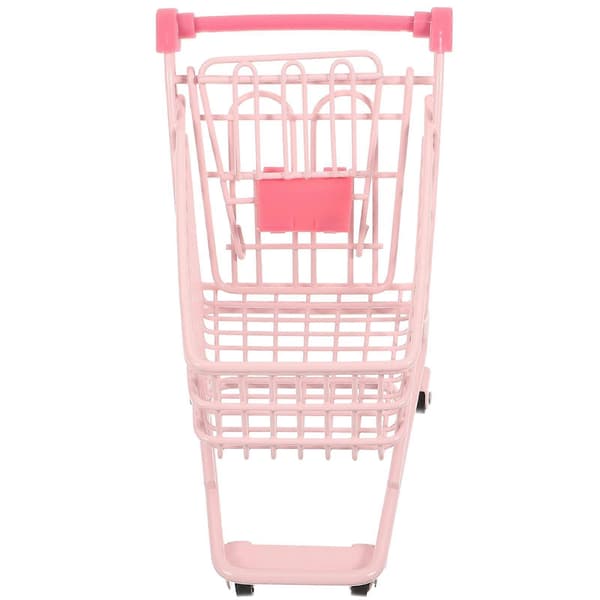 Fotorekvisitt Handlevogn for dekorasjon 2 stk rosa mini diversevogn