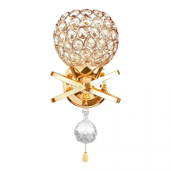Kristall Vägglampa Sänglampa Hängande Lampa E26/E27 Studierum Balkong Silver