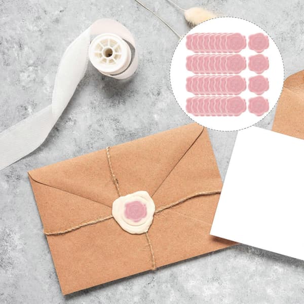 Sydänkuvioiset vahasinetöintitarrat koristeluun, itseliimautuvat, 200 kpl, vaaleanpunainen Pink 3X3cm