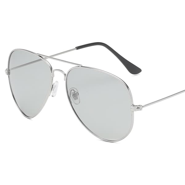 [RM]Photochromic Polarized Sunglasses with Silver Frame Silver 110