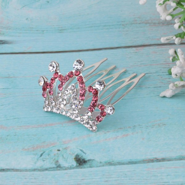 Mini Metall Prinsessa Drottning Krona Smycke Leksak för 1/3 1/4 BJD Dockor Röd