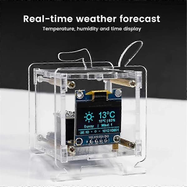 Mini elektroninen kellosarja OLED 2.4G WIFI-ajanilmaisin DC 5V kello