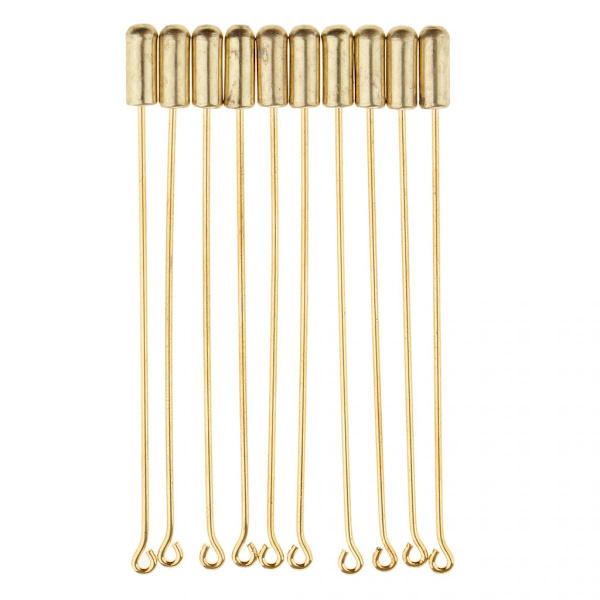 10 Stycken 7,1 Cm Lång Nålhatt Slagstift Hatt Halsduk Brosch Boutonniere Nål