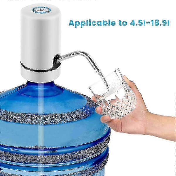 Vattenflaskpump, dispenser Dricksvattenpump, dubbel vattenpump, automatisk pump kompatibel med resor, kök, hem, kontor