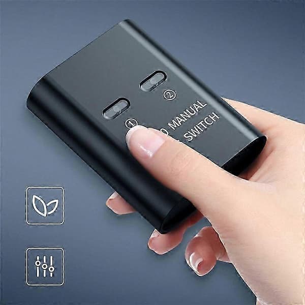 USB 2.0 Switch Selector, 2 porte 2-i-1 ud til deling af printer og eksterne enheder mellem to computere