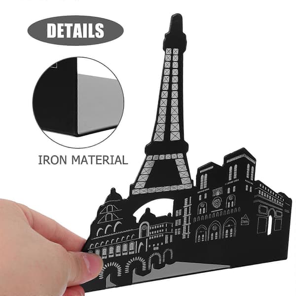 [RM]Organizing Files Book Organizer Artistic Design Hollowed Tower Book Ends 2Pcs
