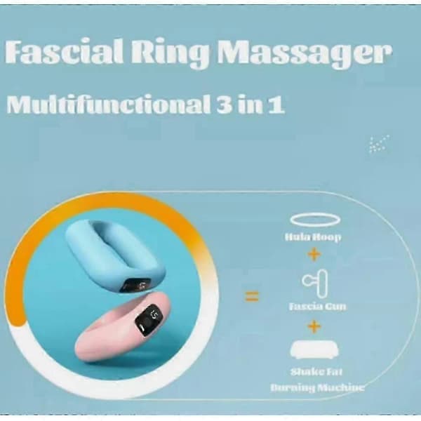 Justerbar multifunktionel talje mave fascia vibrationsmassage ring massager.C8 Pink