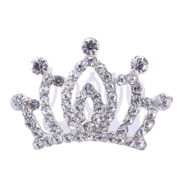 Mini Metall Prinsessa Drottning Krona Smycke Leksak för 1/3 1/4 BJD Dockor Vit
