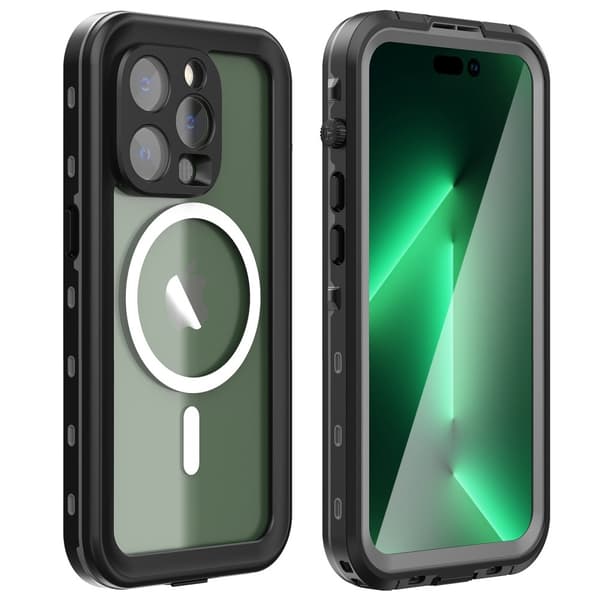 [RM]REDPEPPER iPhone 14 Pro -kuori MagSafe 360 Vedenpitävä IP68 Musta 105