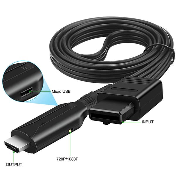 Nintendo Gamecube Super NES / SNES N64 -HDMI-sovitinmuunnoskaapeli