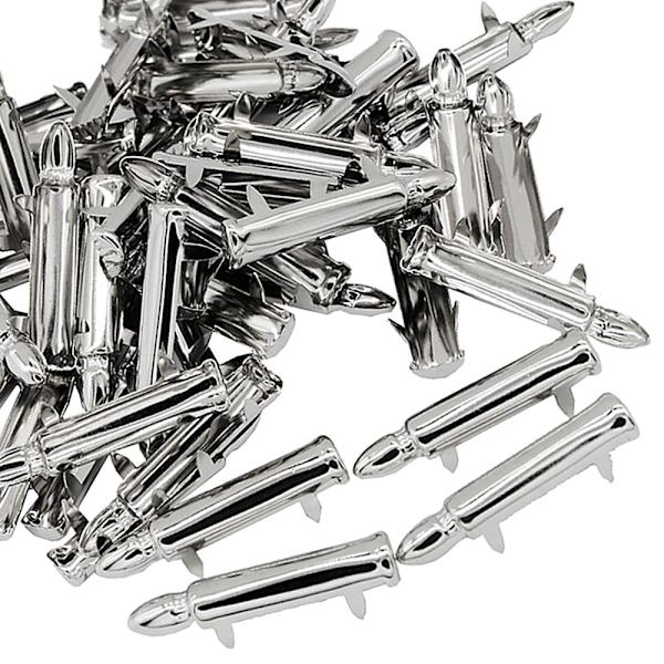 50 st Legeringskulformade Nitar Spik Dubbar Fläckar för DIY Bälten Väskor Silver