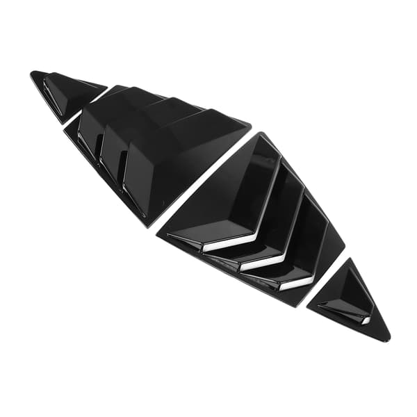 [RM]4 pcs/set Rear Side Window Louver Cover Trim Gloss Black Replacement for Corolla 2019-2021