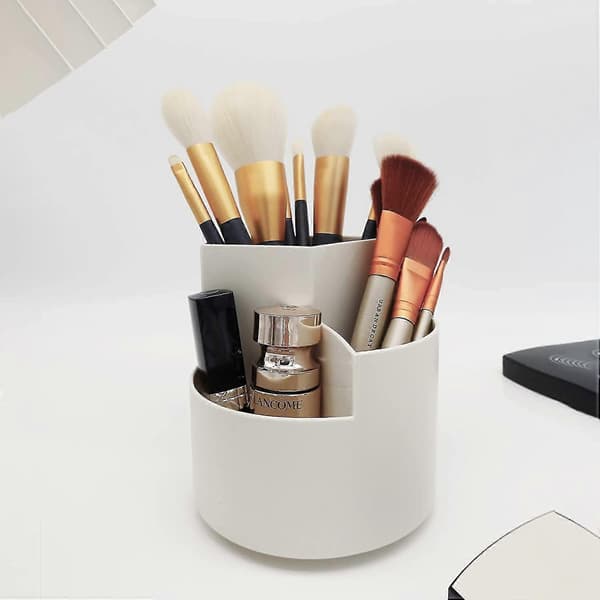 Kosmetik Organizer Skønheds Organizer Make Up Organizer Parfumeholder Make Up Stativ Til Badeværelse, Soveværelse 1 stk-hvid