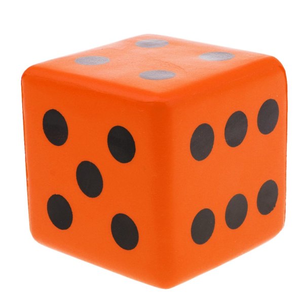 svamptärning skum punkttärning spelar tärningar för matematikundervisning orange leksak