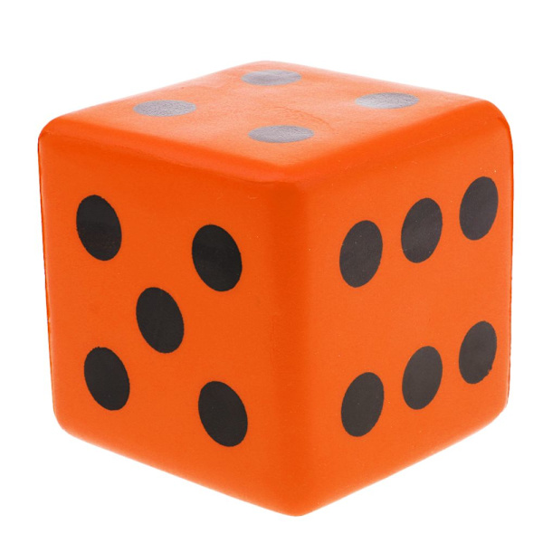 Tärningar i skumgummi pricktärningar speltärningar för matematikundervisning orange leksak