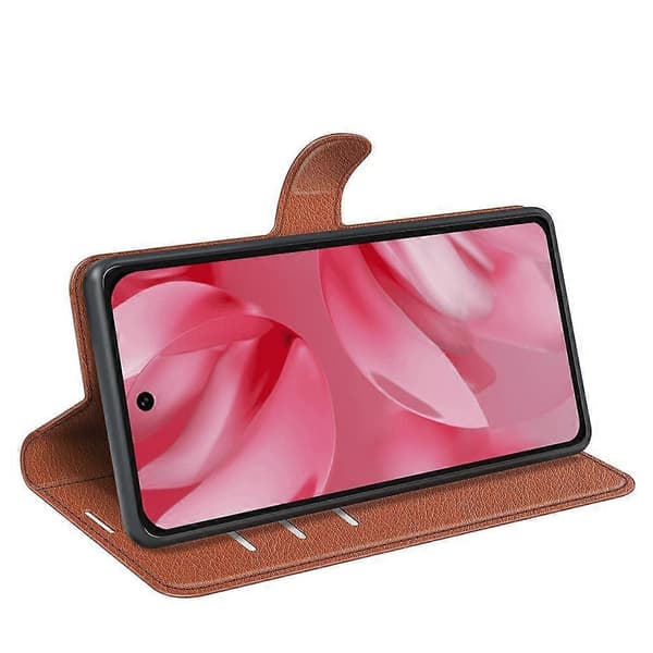 Litchi-läderfodral för Google Pixel 10 / 10 Pro Brown For Google Pixel 10 / 10 Pro