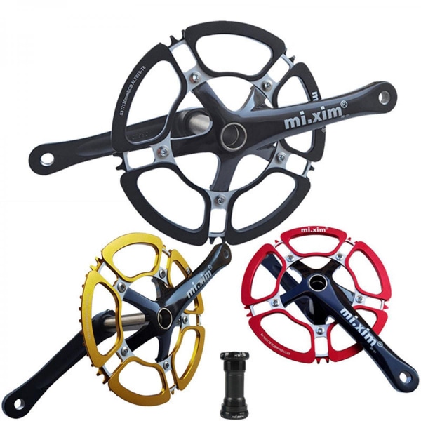 Cykel Vevparti 130BCD Kedjekrans 53T Kedjehjul MTB BMX Vev Svart