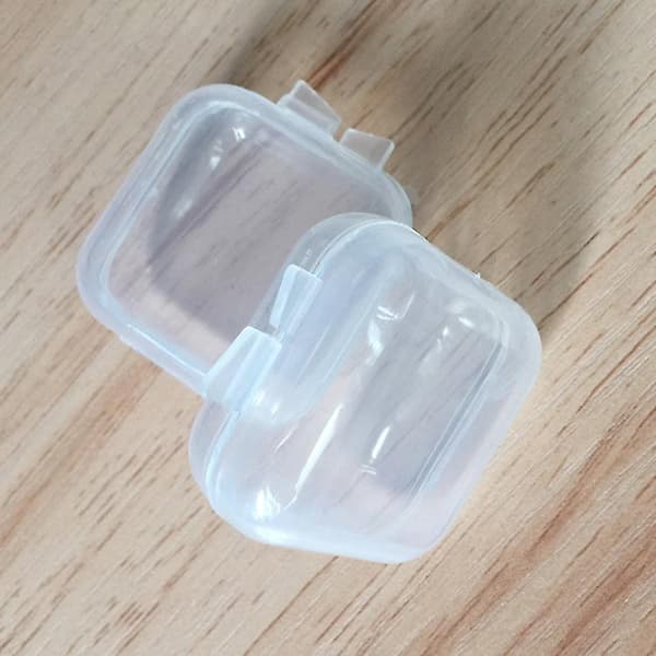 10 st Mini Förvaringslåda Transparent Fyrkantig Plastlåda