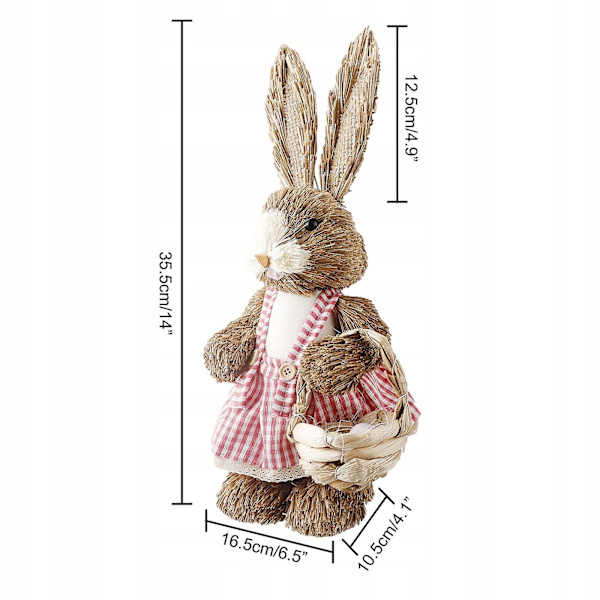 Påskdekorationer Hare Kanin Canvas Ornament B