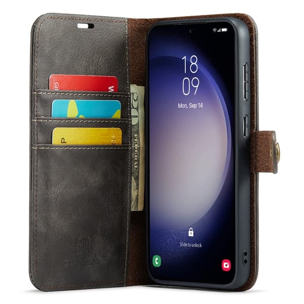 [RM]DG MING Samsung A56 5G 2-in-1 Magnetic Wallet Case - Grey grå gray