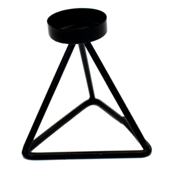 svart metall ljushållare ljushållare för bröllop hem bordsinredning 9x9,5cm