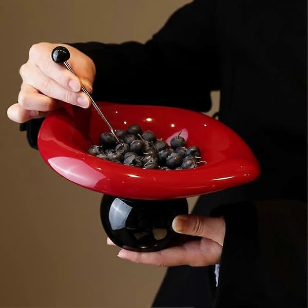Fruktfat på pidestall - Elegant keramisk fruktskålholder for spisebord og bryllup