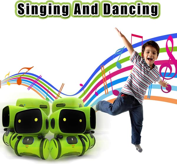[RM]Kids Robot Toy, Talking Interactive Voice Controlled Touch Sensor Smart Robot with Singing, Dancing, Repeating, Speech Recognition and Recording