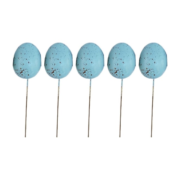 20 st Påsk Ägg i Skum DIY Hantverk Tårtdekoration Prydnads Tillbehör Sky blue 27MM