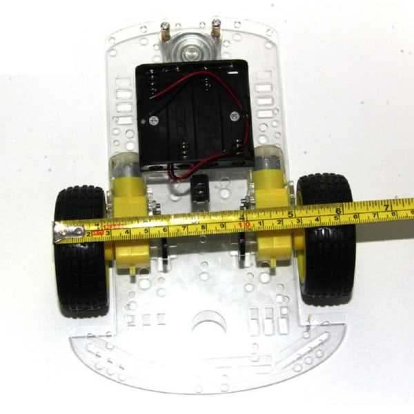 2WD DIY RC Smart Robotbil Chassi Kit Hastighetskodare TT Motor För Arduino