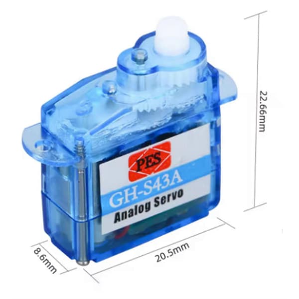 8X GH-S37D GH-S43D Servomotor Digital 3,7g 4,3g Mini Mikro-Servo til RC Fly Helikopter Lastbil Båd Bil Robot Blue