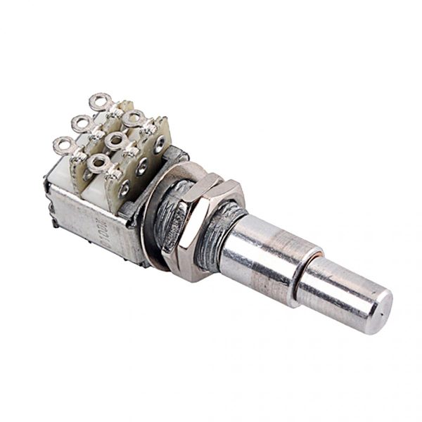 B100K Mini Potentiometer med Solid Axel Potentiometer Sortiment Passar för Gitarrbas