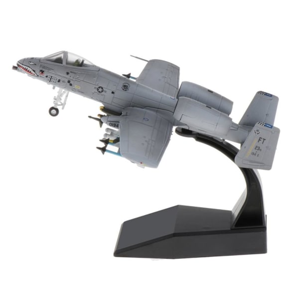 1:100 A-10 Attackflygplan Modell - Mini Militärflygplan i Metall med Ställ