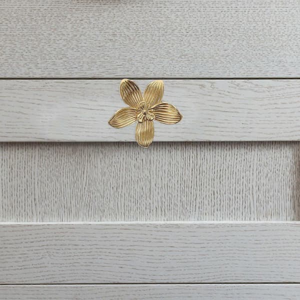 [RM] Blomsterskuffeknott Kobberskapsknott for dør Gullfinish