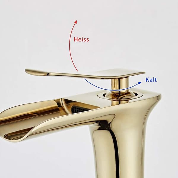 [RM]High Waterfall Basin Mixer in Gold