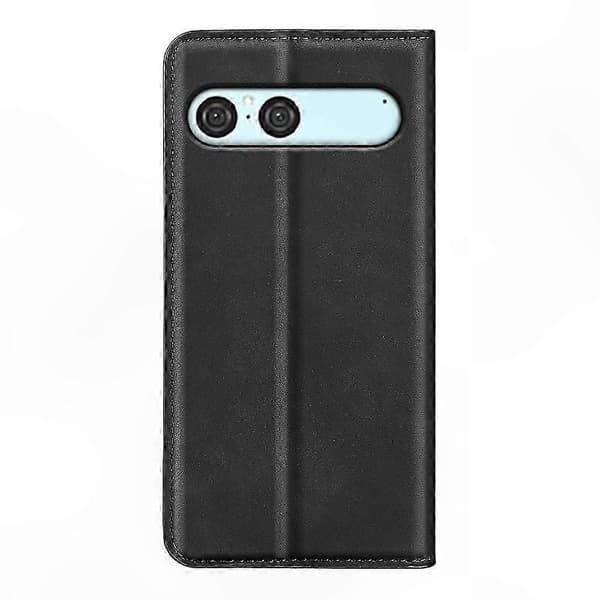 Læderpung-etui til Xperia 10 VII, Skin Touch Telefoncover i Sort
