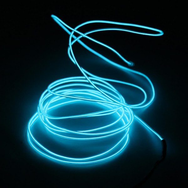 Luminescent Luminaire Led-lampor Armatur El Fil Fil 5 Meter Isblå