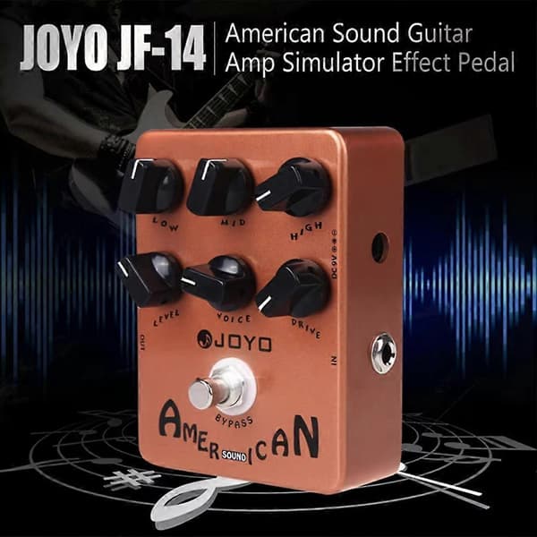 JOYO JF-14 Gitarr Effektor Klassisk Fender Förstärkare Simulering Enkel Block Effektor Amerikansk Ljud Elgitarr Tillbehör