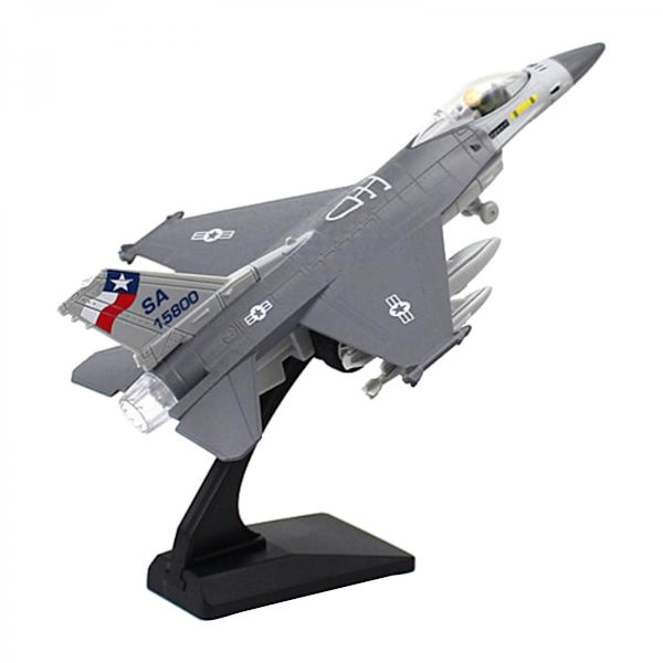 1:100 F-16 Jaktplan Diecast Legering Jaktplansmodell Med Grått Ställ