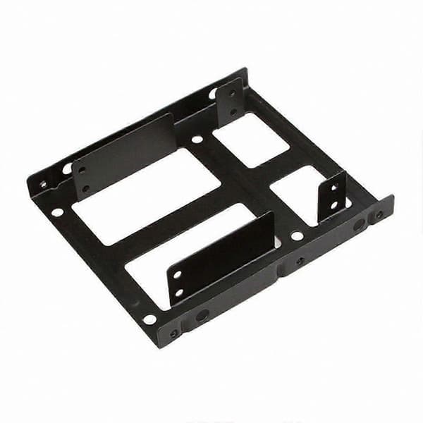 2,5 til 3,5 tommer HDD SSD metalmonteringsbeslagadapter med SATA-strømkabel black  red