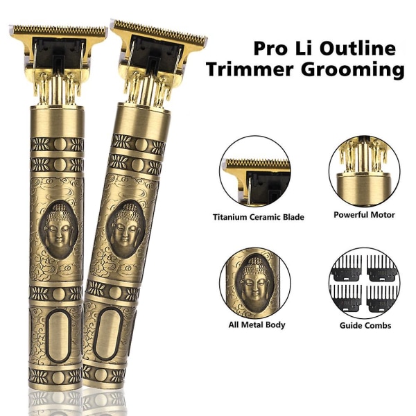 Outline Trimmer T Blade Trimmer Grooming Kit Set Uppladdningsbar professionell hårklippare för män style1