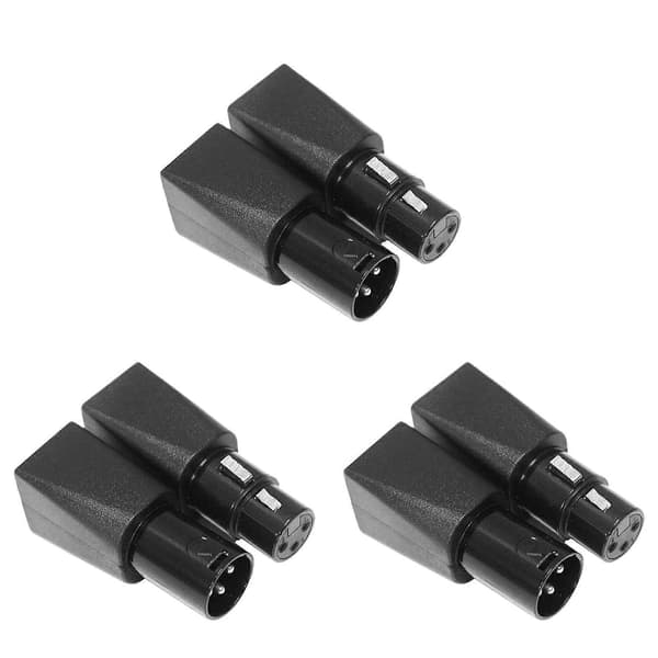 DMX til RJ45-stik RJ45 Ethernet til 3-bens XLR DMX hun- og hanadapter sæt (3PIN 3Par) Black