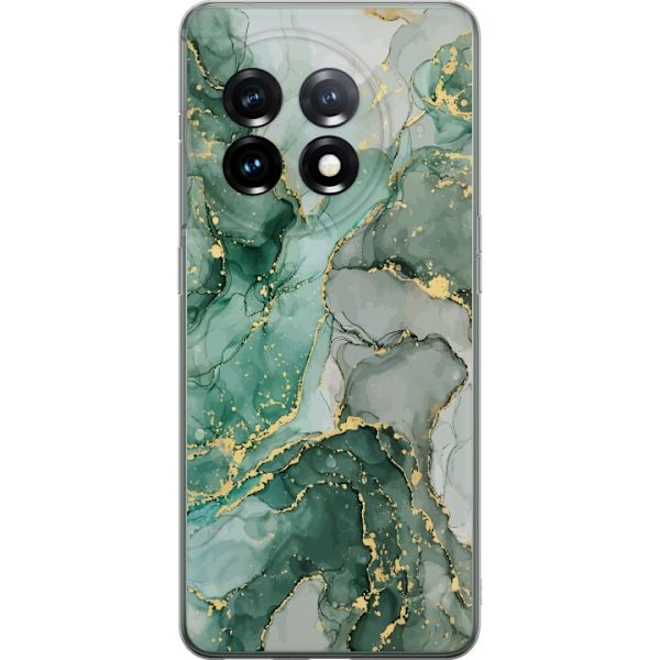 Kompatibelt Mobildeksel til OnePlus 11 grön marmor guld[RM] Mobildeksel