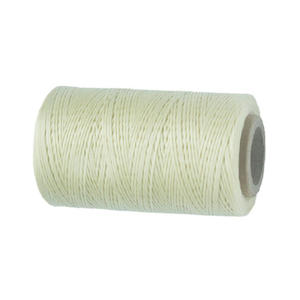 Platt Vaxad Tråd Sömnad Läderhantverk Beige 260M 150D 0.8mm
