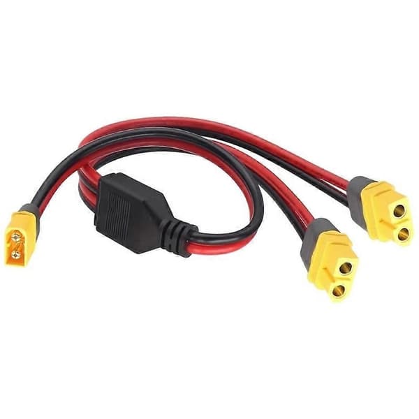 XT60 Y-Splitter Kabel 14AWG 2 Hun til 1 Han XT60 Parallel Kabel til Solpanel Power Station Batteriopladningssele