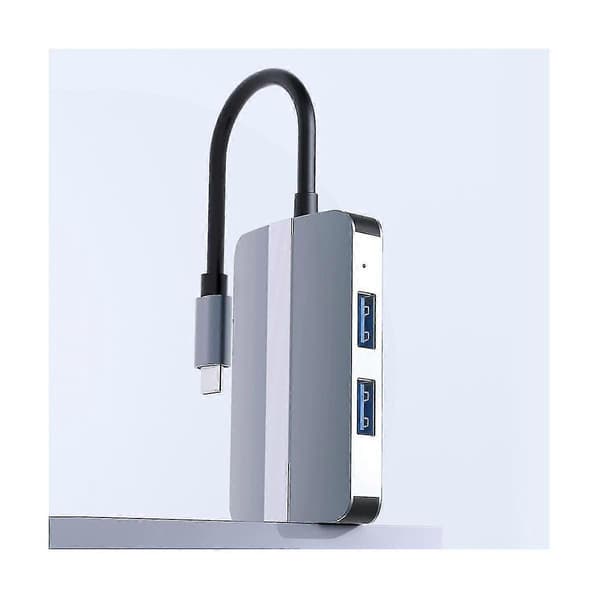 Typ C Usb Hub Dockningsstation Splitter Usb-c Till Usb Hub Usb3.0 Usb2.0 Rj45 Sd Tf Kortläsare För Bärbar Dator