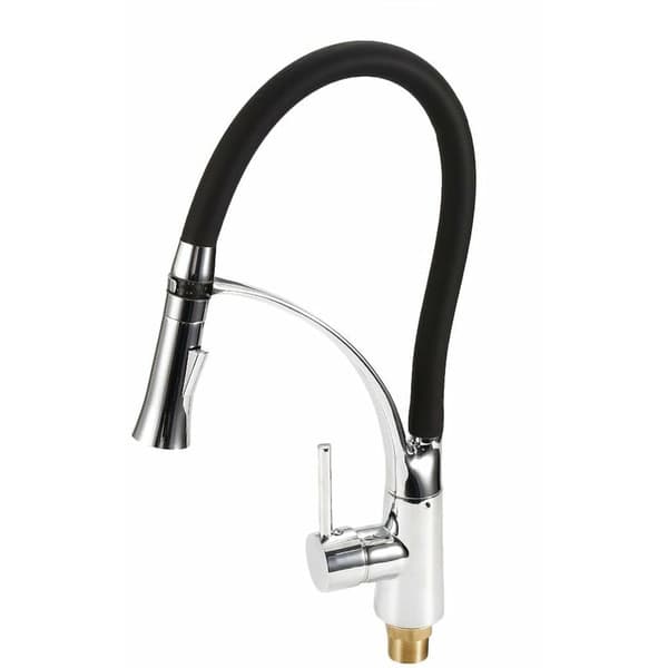 [RM]Kitchen Faucet with 2-Function Spray, Kitchen F Faucet with Pull-Out Spray, 360° Rotatable Kitchen Faucet, Black