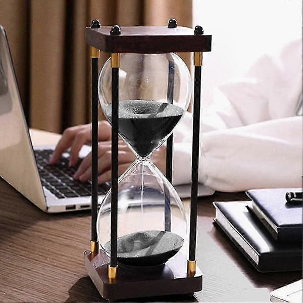 Timeglas 60 minutter Timer Sort Træ Kontor Hjemmeudgave a 5 5