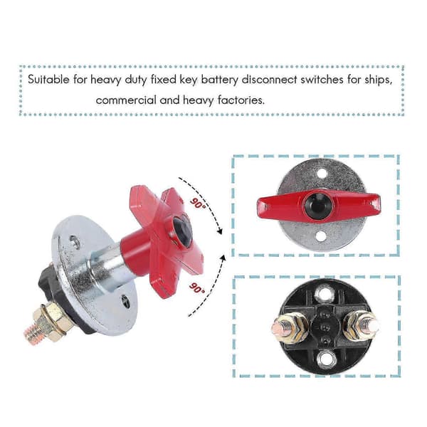 1500 Amp Fastnøgle Batteri Isolator Afbryder 12V / 24V Kraftig Elektrisk Afbryder